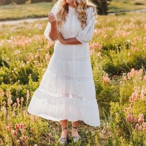 LoveShackFancy Dresses & Skirts - 🎀 LoveShackFancy for Target Phoebe White Button-Up Dress